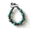 Bracelet Turquoise et Agate noire ajustable