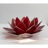 Eclairage Lotus 1er Chakra rouge/argent.