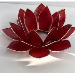 Eclairage Lotus 1er Chakra rouge/argent.