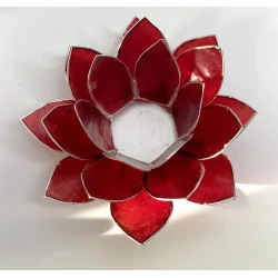 Eclairage Lotus 1er Chakra rouge/argent.