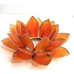 Éclairage Lotus 2ème Chakra orange /argent.