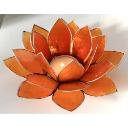 Éclairage Lotus 2ème Chakra orange /argent.