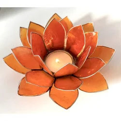 Éclairage Lotus 2ème Chakra orange /argent.