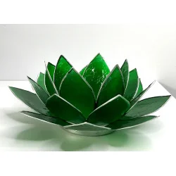 Éclairage Lotus 4ème Chakra vert /argent.