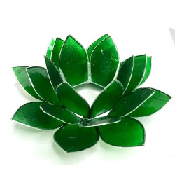 Éclairage Lotus 4ème Chakra vert /argent.