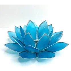 Éclairage Lotus, 5ème Chakra Bleu / argent.