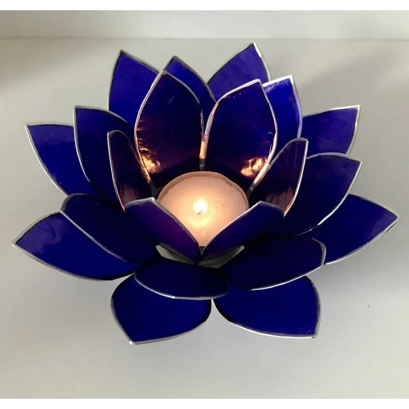 Éclairage Lotus 6ème Indigo /argent.