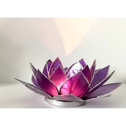 Éclairage Lotus 7ème Chakra Violet /argent.