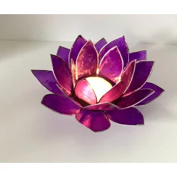 Éclairage Lotus 7ème Chakra Violet /argent.