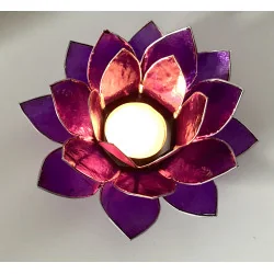 Éclairage Lotus 7ème Chakra Violet /argent.