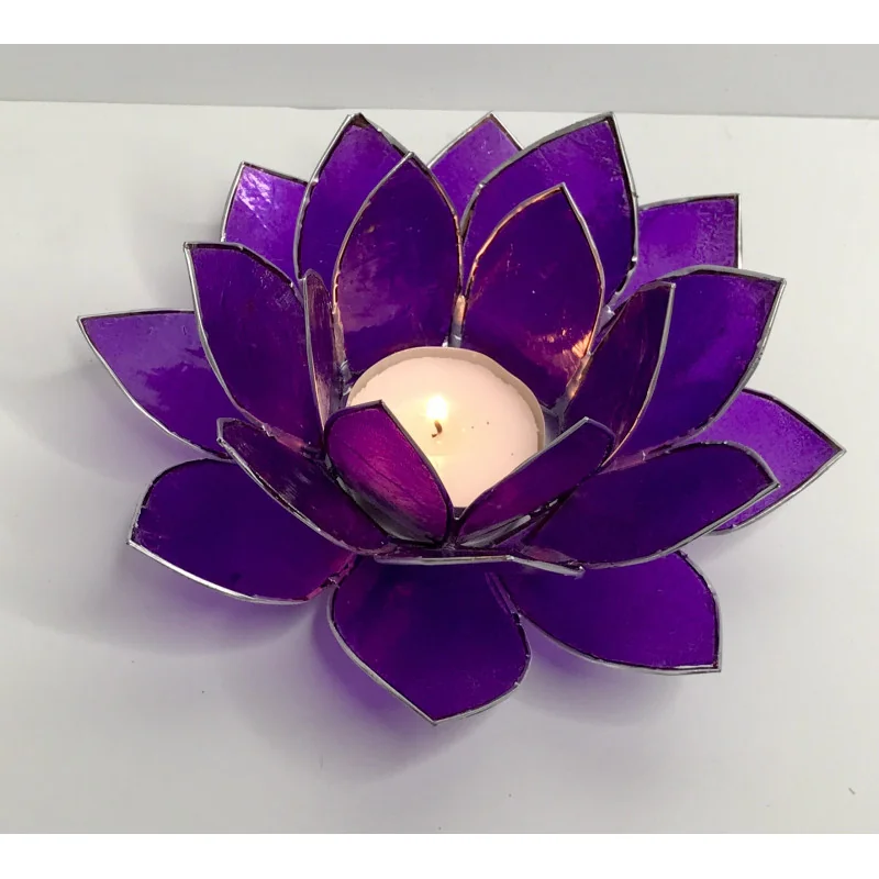 Éclairage Lotus 7ème Chakra Violet /argent.