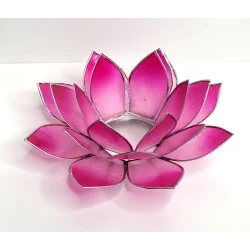 Éclairage Lotus Rose /argent.