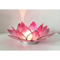 Éclairage Lotus Rose /argent.