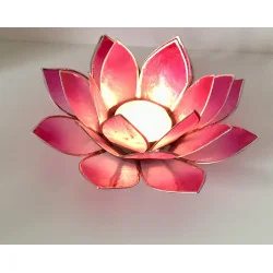 Éclairage Lotus Rose /argent.