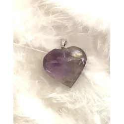 Pendentif en Améthyste en forme de coeur