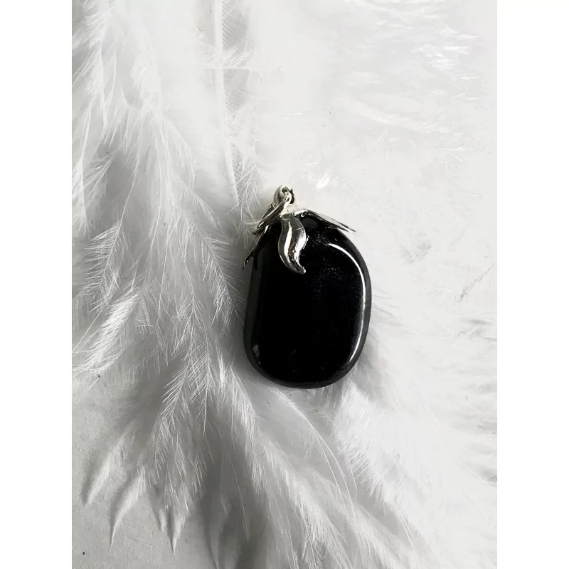 Pendentif pierre Gemme Obsidienne Arc-en-ciel