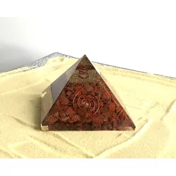Pirámide Orgonita y Jaspe Rojo