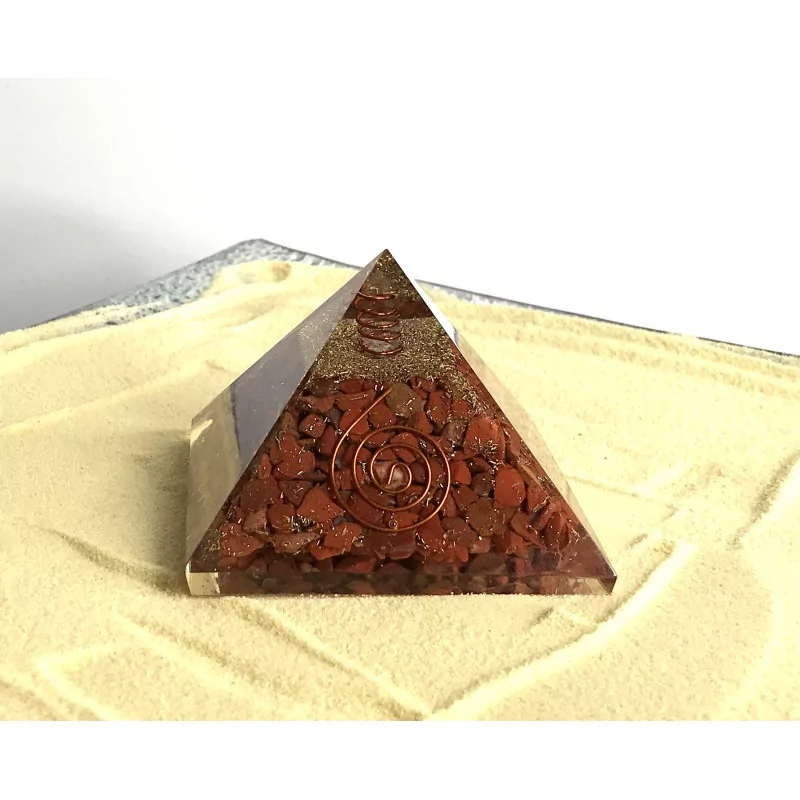 Pyramide Orgonite & Jaspe rouge