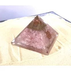 Pyramide Orgonite & Quartz rose