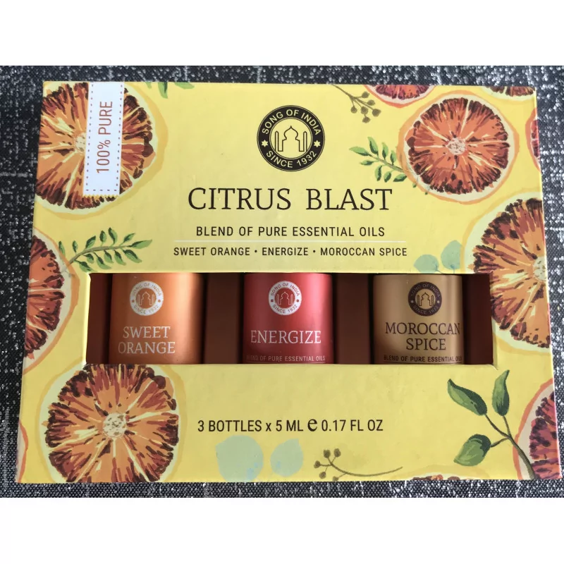 Set d’huiles essentielles d’Aromathérapie Citrus Blast.