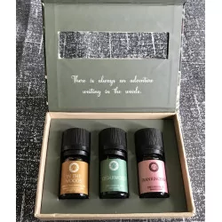 Set d’huiles essentielles d’Aromathérapie Woodsy.