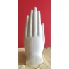 Namasté Mudra Manos con Buda de color blanco 21 cm