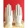 Namasté Mudra Mains avec Bouddha couleur blanc 21 cm