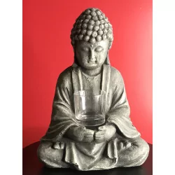 Bouddha avec un verre ,...