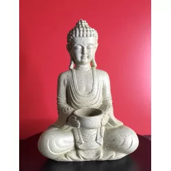 Bouddha méditant ,bougeoir...