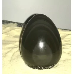 Œuf Obsidienne Oeil Celeste 6 cm.